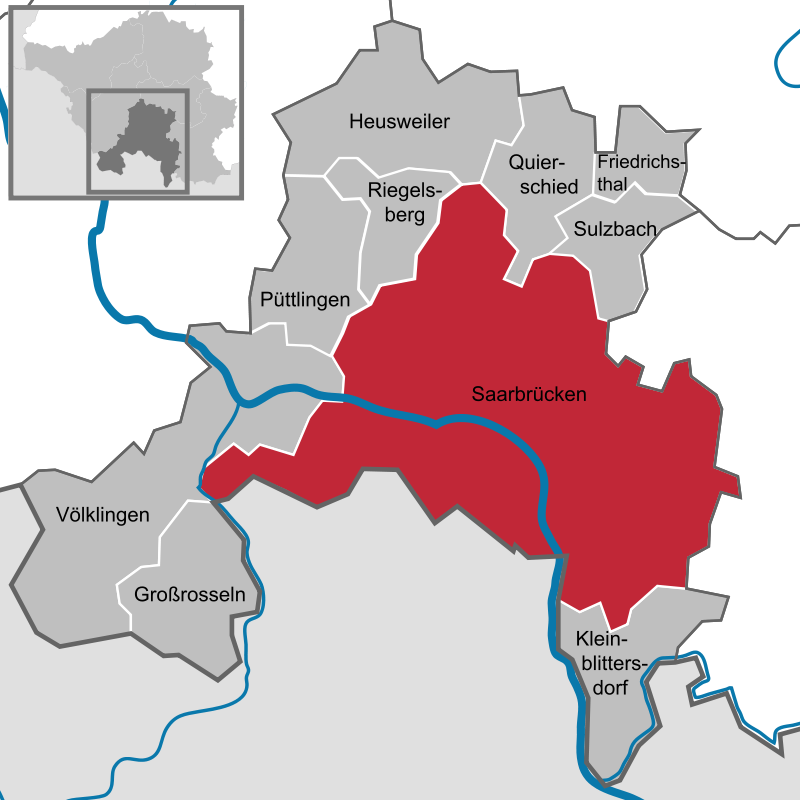 Map of Saarland